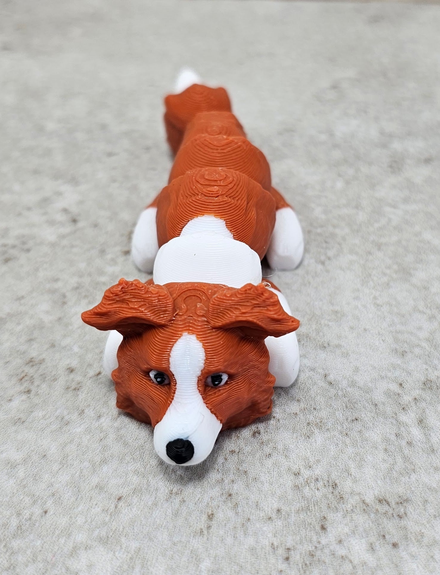 Border Collie Red - White - Black Nose keychain / backpack buddy