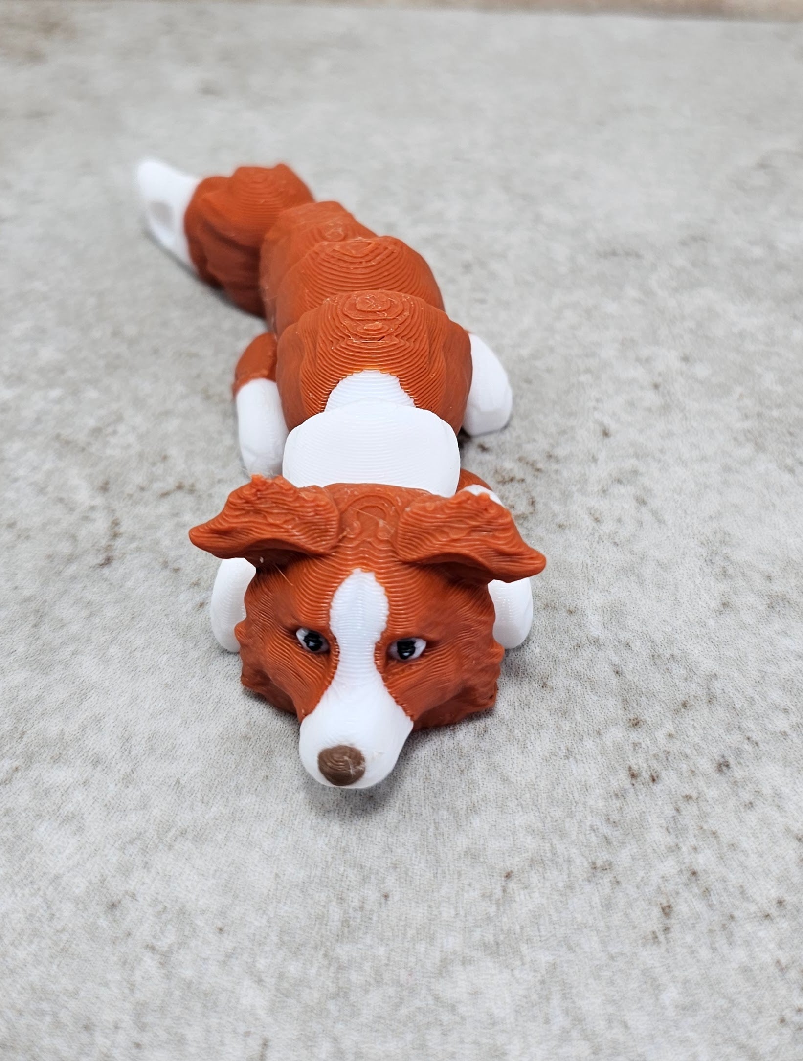 Border Collie Red - White - Brown Nose keychain / backpack buddy