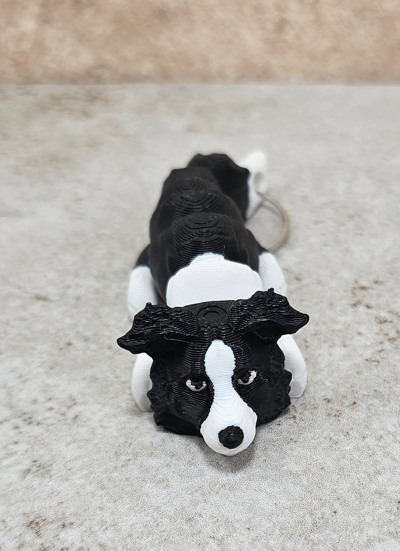 Border Collie Black- White keychain / backpack buddy