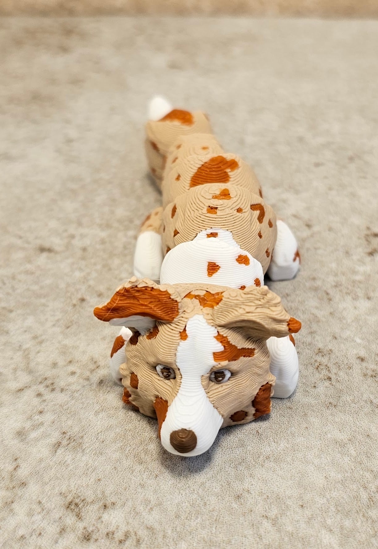 Border Collie Light Red - White - Brown Nose keychain / backpack buddy