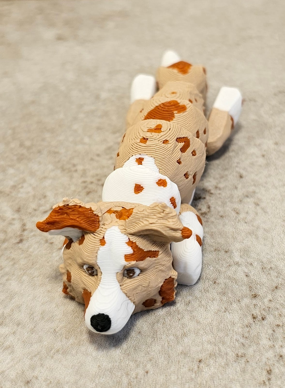 Border Collie Light Red - White - Black Nose keychain / backpack buddy