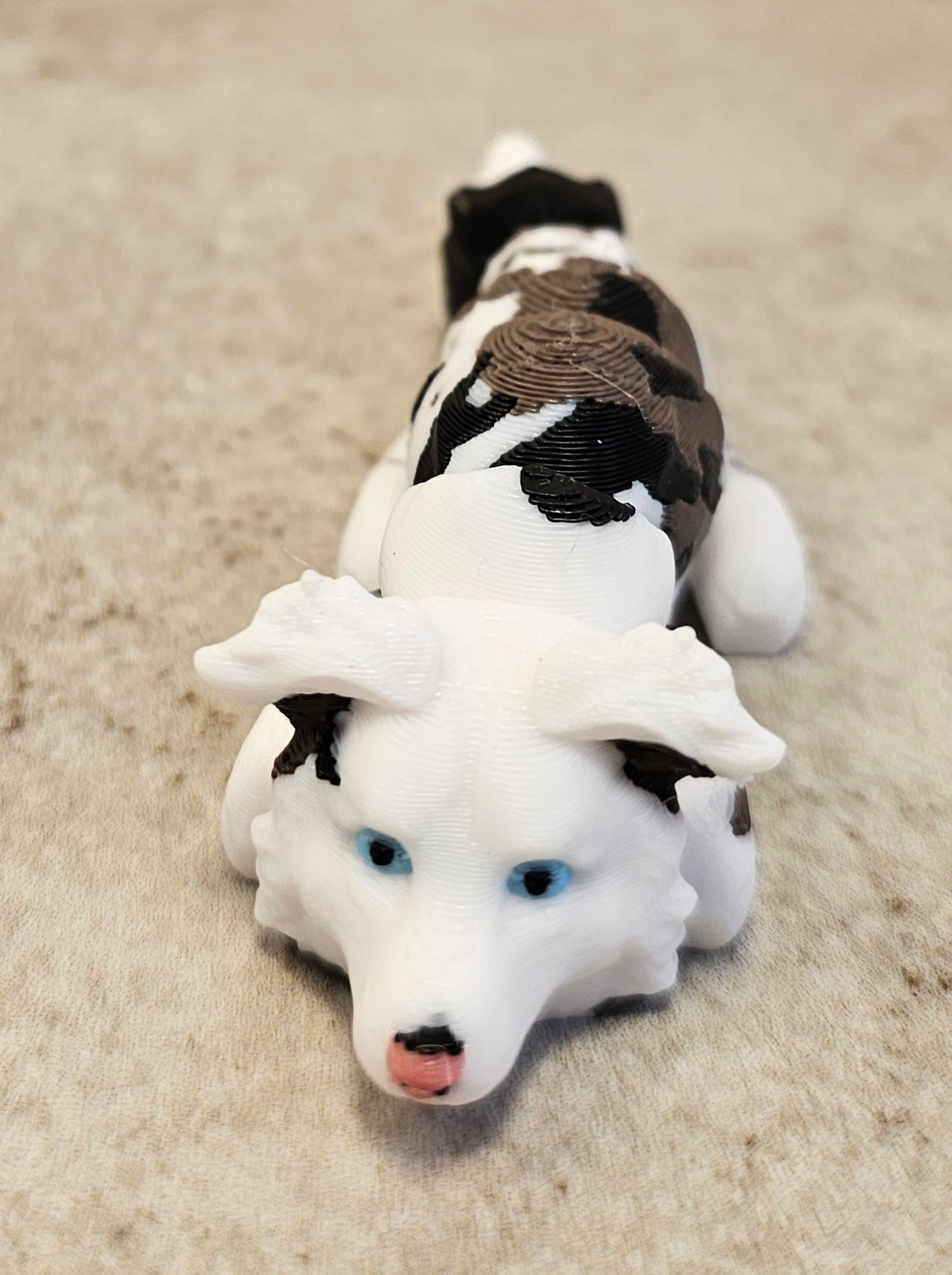 Border Collie White Merle #2 keychain / backpack buddy