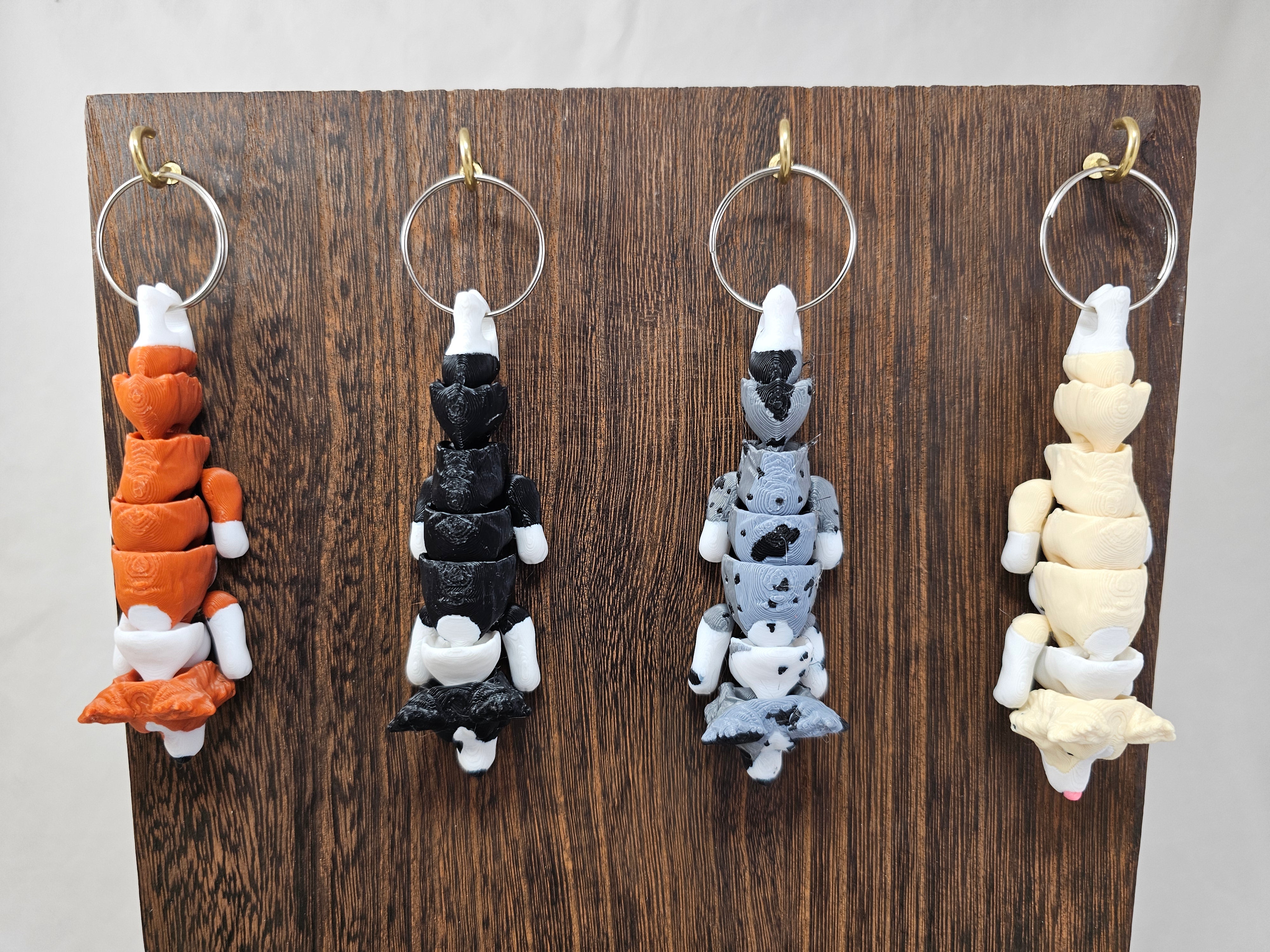 Border Collie White Merle #2 keychain / backpack buddy