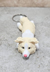 Border Collie Gold - White keychain / backpack buddy