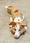 Border Collie Light Red - White - Pink Nose keychain / backpack buddy